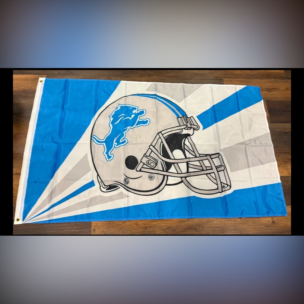 Detroit lions flag new large in package lions banner  3 by 5 feet double sided